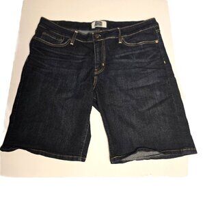 Levis Signature Bermuda Shorts Womens 18 Dark Denim 39 x 9 Stretch 5-Pocket